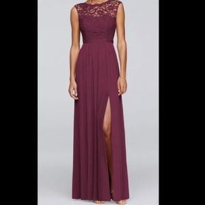 David’s Bridal Lace Bridesmaid Dress